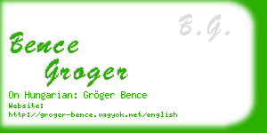 bence groger business card